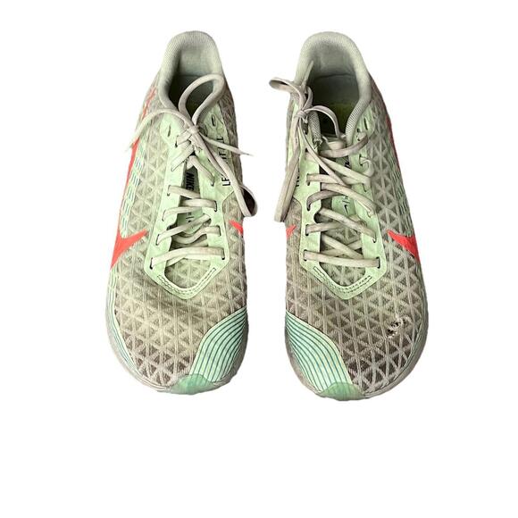 Nike Zoom Rival Waffle 5 Women’s 7.5 Green Coral Track Running Spikes Sneakers - Picture 4 of 9